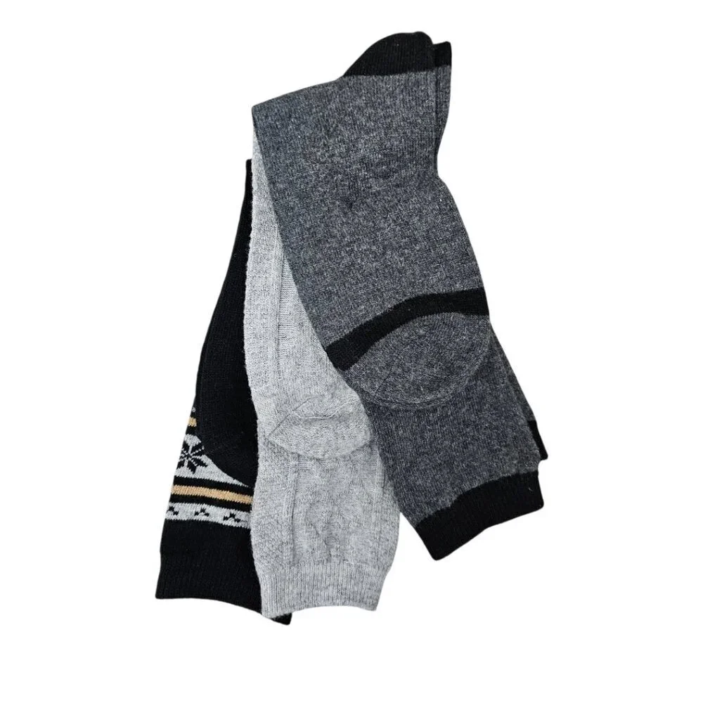Muk Luks New Cozy Warm Knit Tall Over Boot Women's Socks 3 Pair Pack